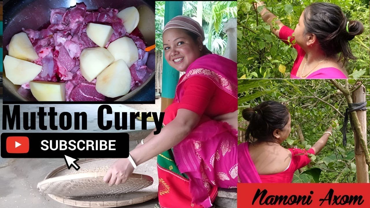 Village style Assamese mutton curry||Village life 