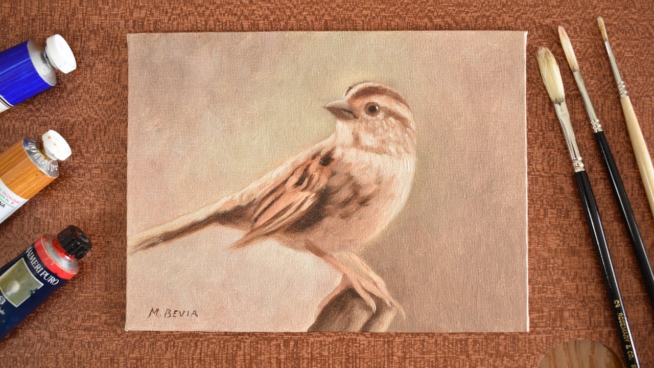 Painting a Bird in Oils