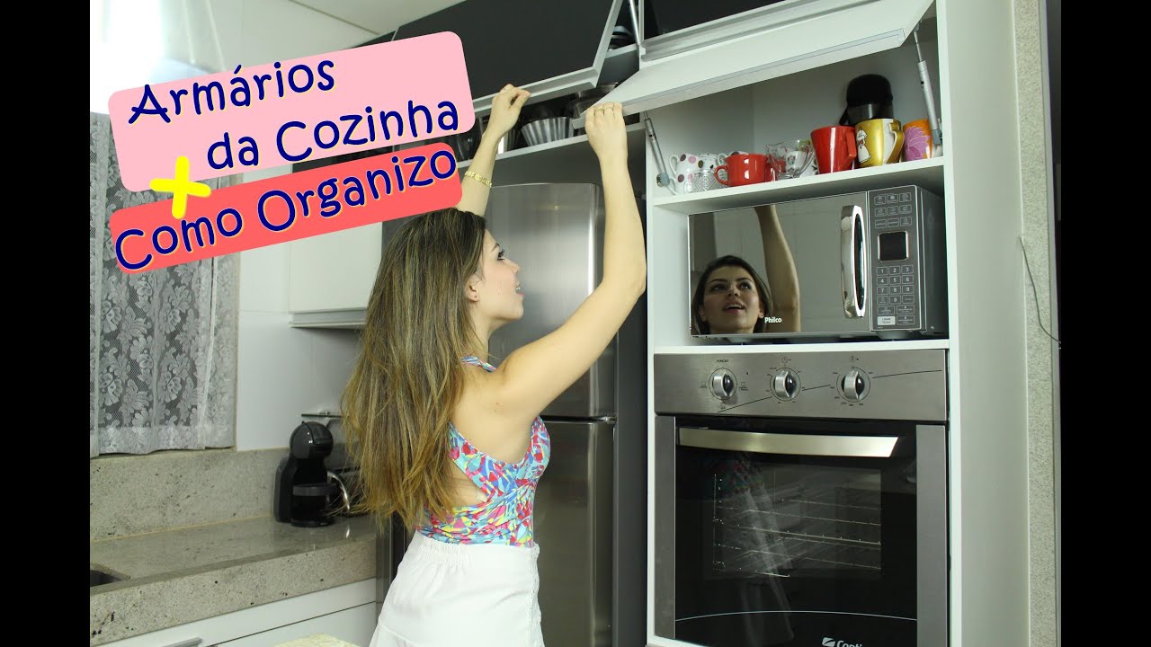O que tem nos Armários da Cozinha + Como Organizo | Paloma Soares