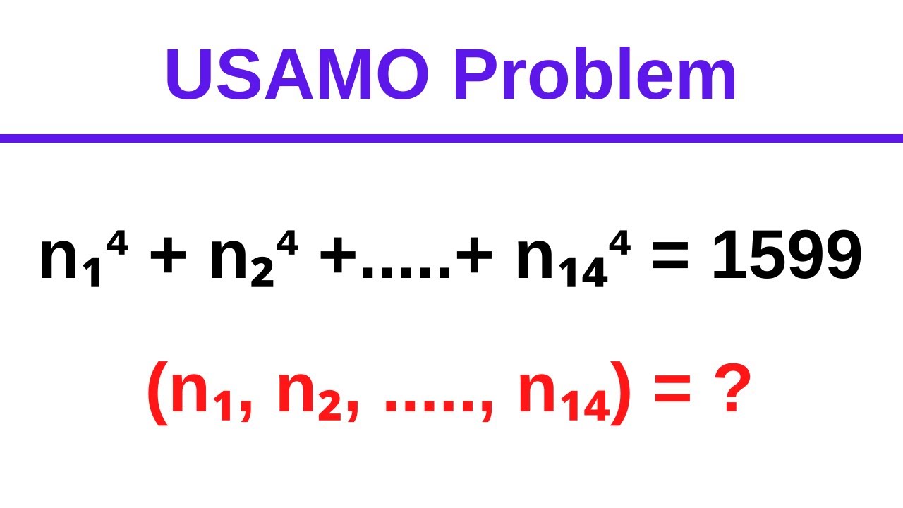 USAMO 1979 Problem | USA Math Olympiad | Number Theory | Diophantine Equation