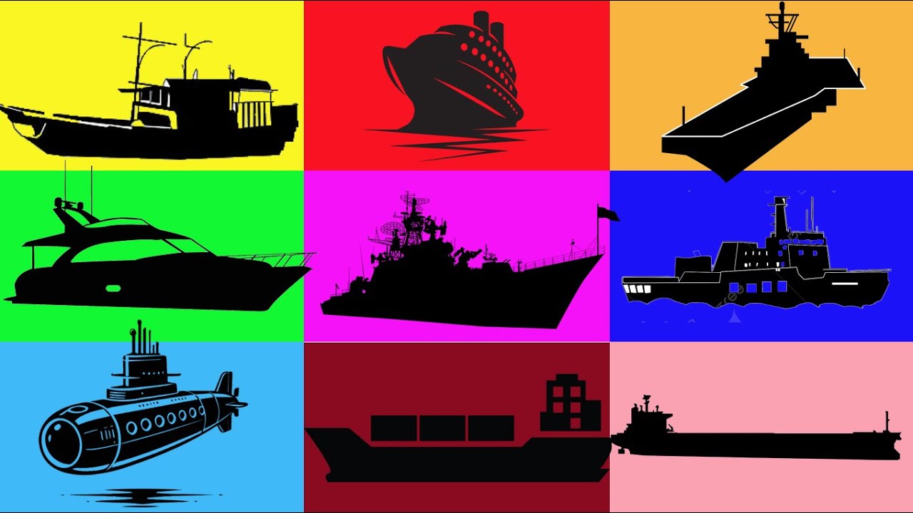 Macam Macam Kapal Laut:  Kapal Pesiar, Kapal Induk,, Kapal Perang, Kapal Selam, Kapal Perang