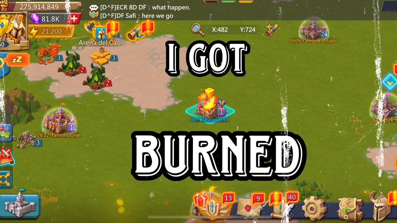 Lords Mobile: k1739 My baby leader GOT BURNED!