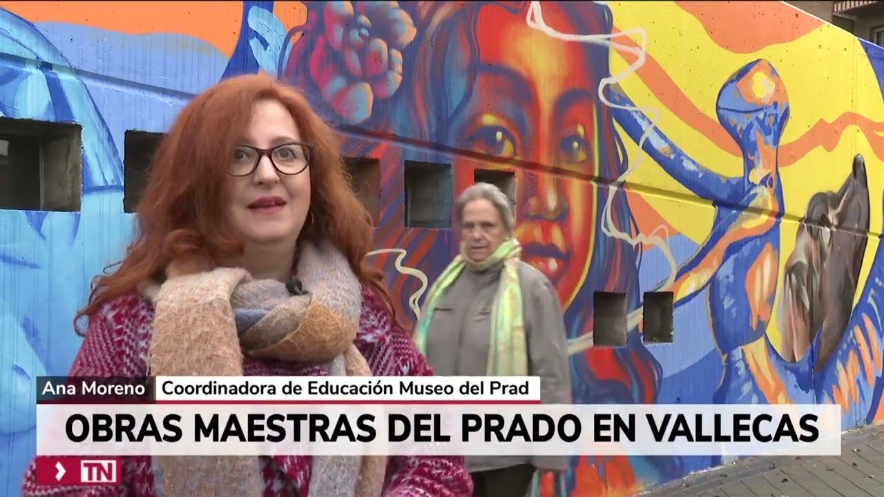 Un trozo del Museo del Prado en un muro de Vallecas