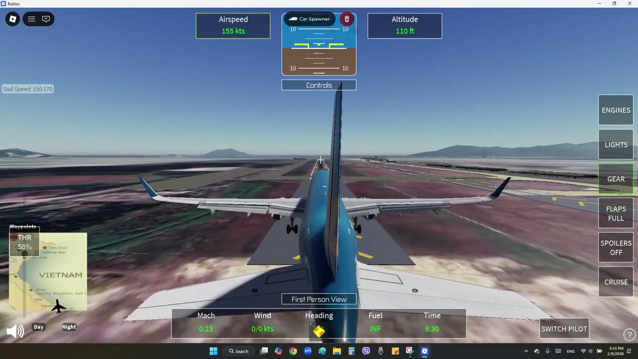 Landing at Da Nang airport (Vietnam flight Simulator remastered)