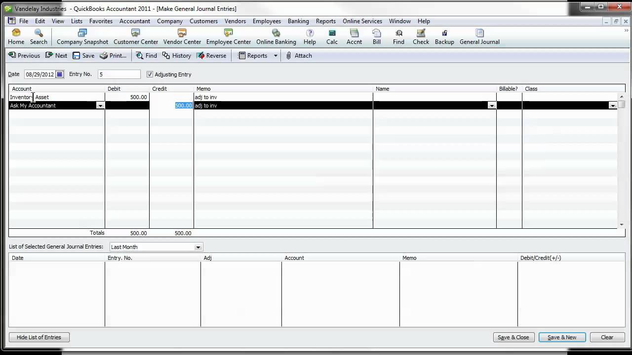 QuickBooks Tip: QuickBooks Journal Entries