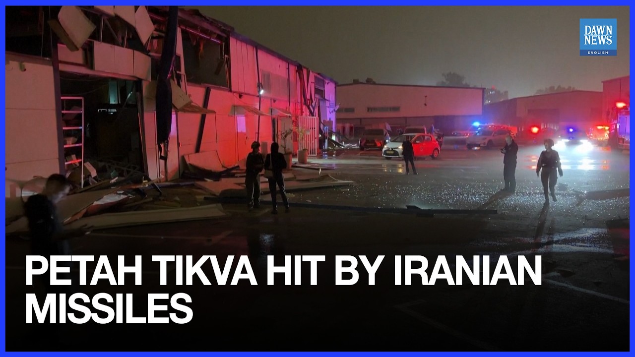 Buildings Damaged in Petah Tikva After Missiles Launched from Iran | Dawn News English