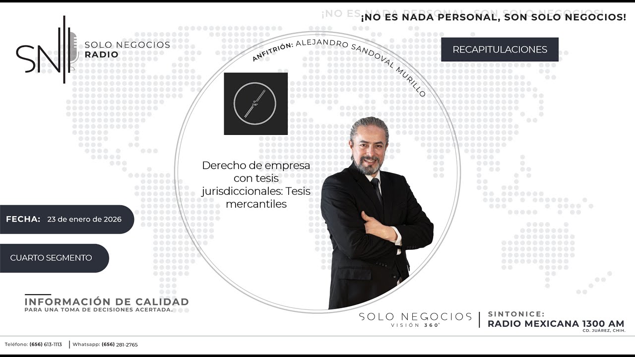 [SNR] Cuarto segmento de Solo Negocios Radio del 23 de enero de 2026