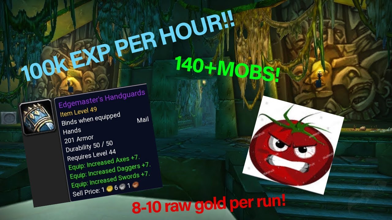 Massive NEW Sunken Temple 140+ mob mage solo gold farm!