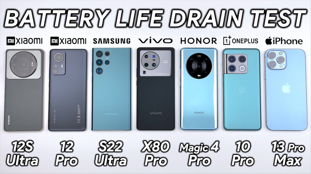 Тест на разрядку аккумулятора Xiaomi 12S Ultra против 12 Pro / Samsung / Vivo / HONOR / OnePlus /...
