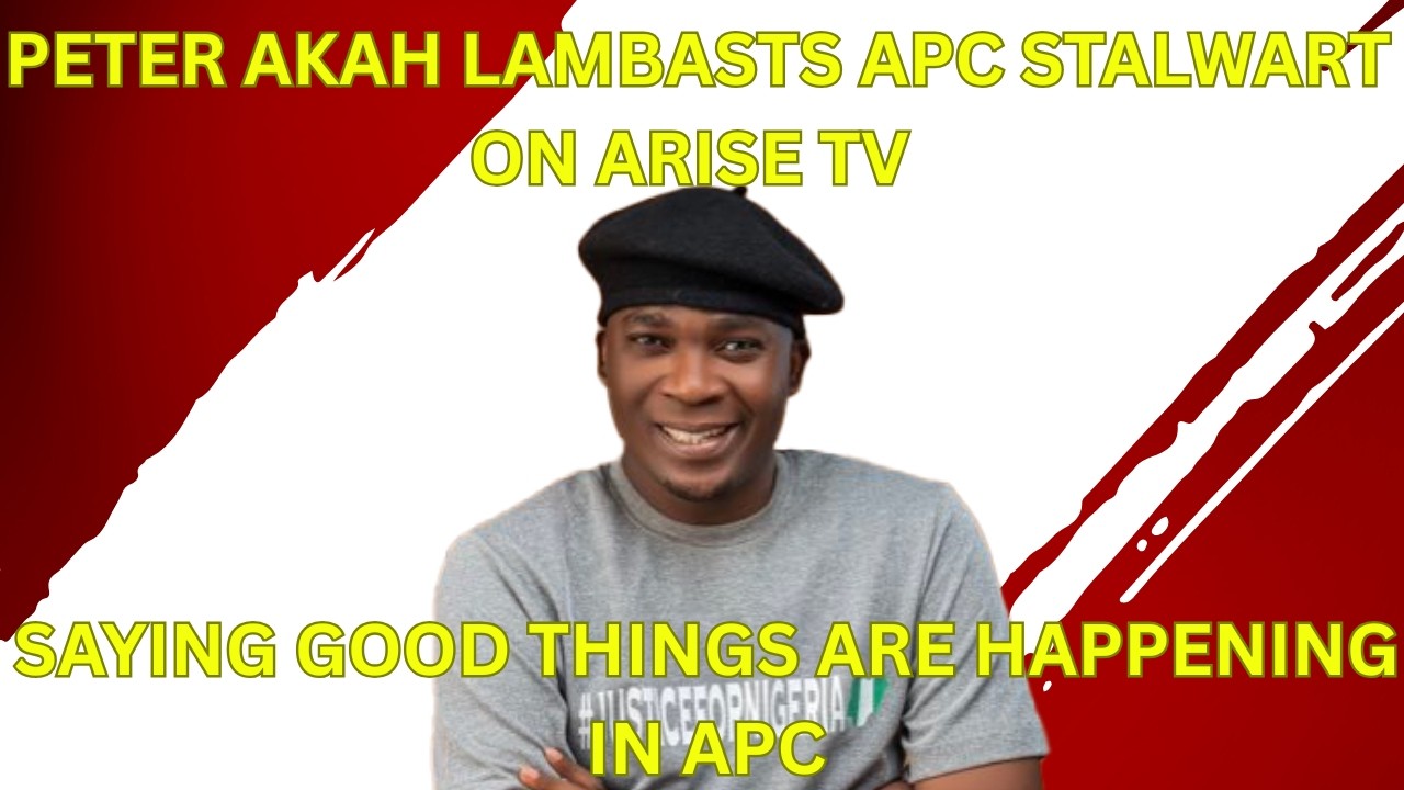 Peter Akah Lambasts APC Stalwart On Arise Tv Saying Good Things Are Happening In APC