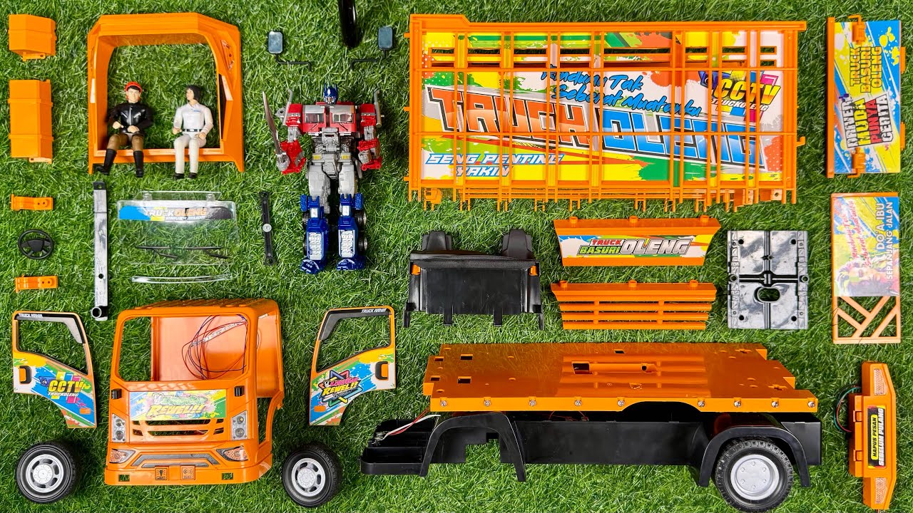 Merakit Mainan Miniatur Truk Oleng + Transformer