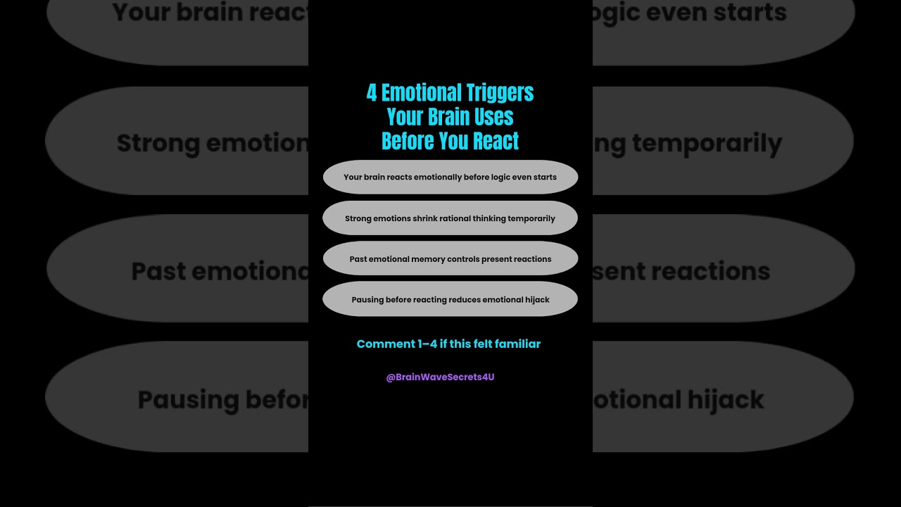 4 Emotional Triggers Your Brain Uses Before You React