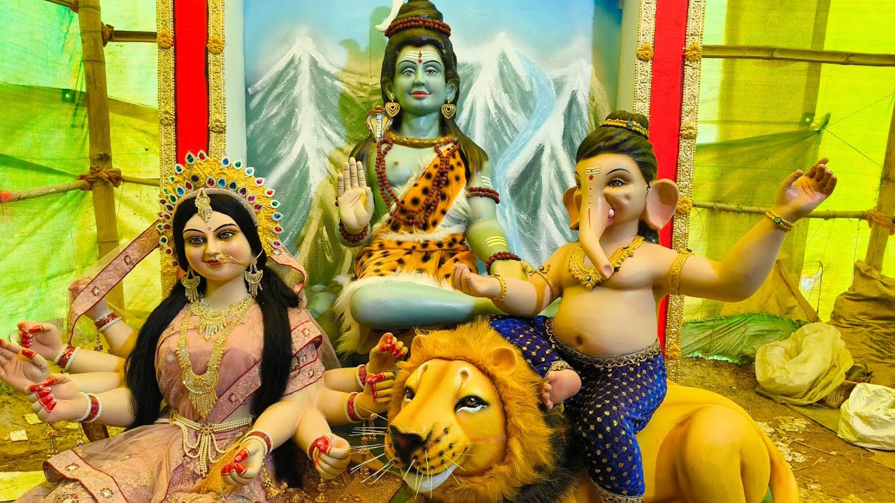 🙏💐जय श्री राम मूर्तिकला केन्द्र कौन्दकेरा (विश्रामपुरी) 💐🙏। दुर्गा मूर्ति 2025।