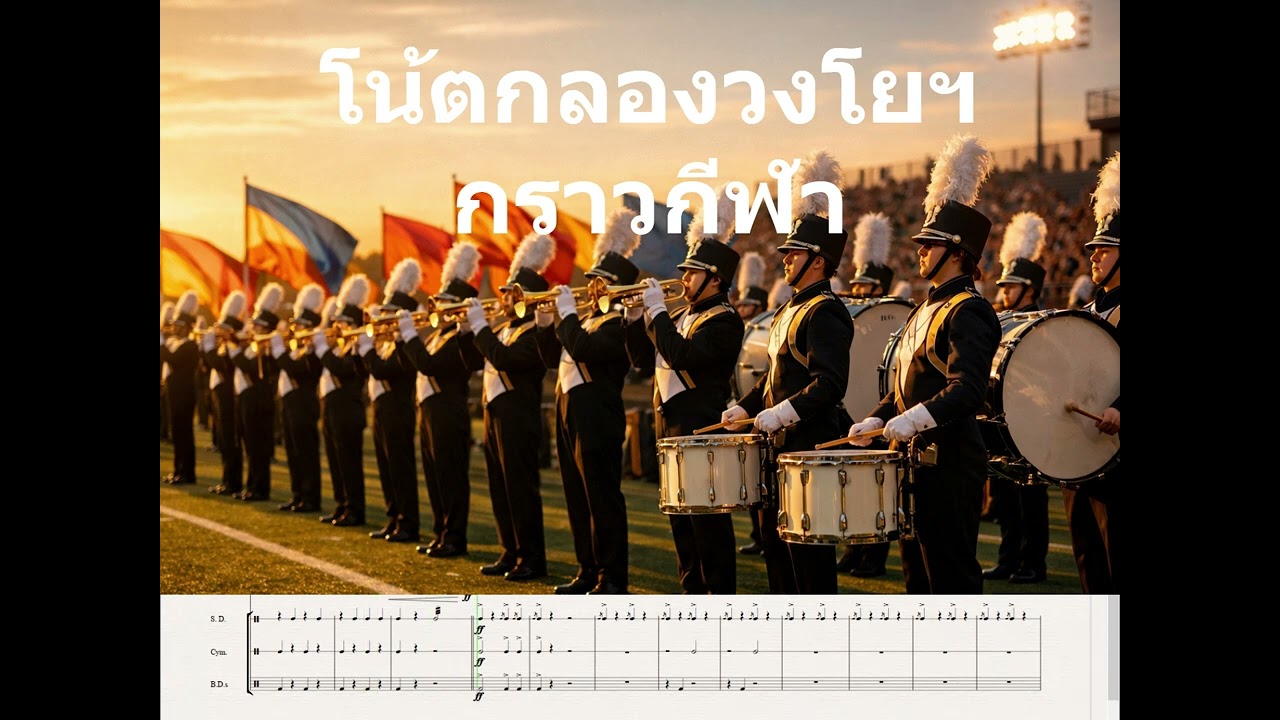โน้ตกลองวงโยฯกราวกีฬา
