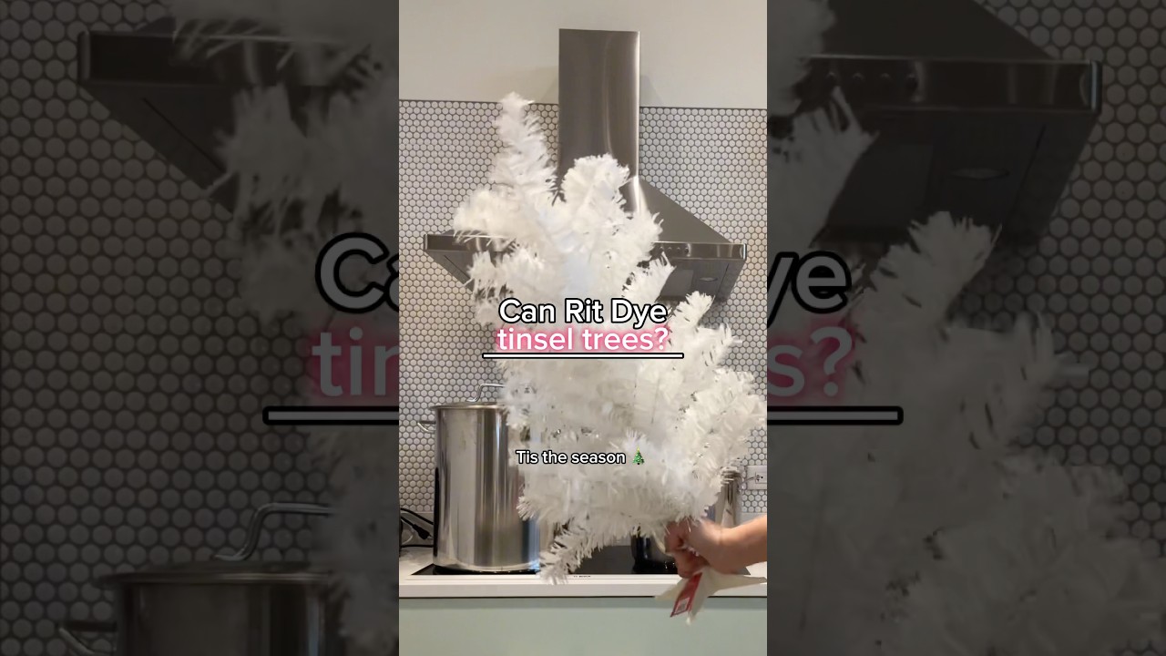 Can Rit Dye Tinsel Trees? #diy #holidaycrafts #christmastree