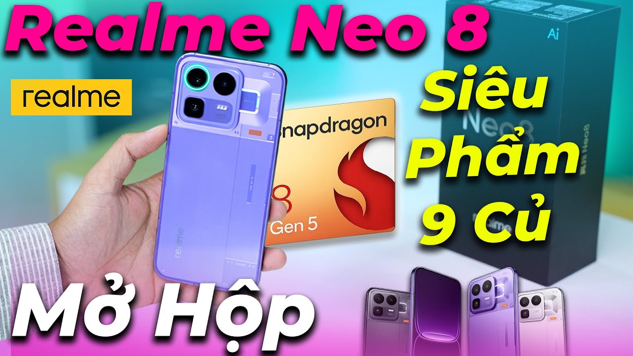 Mở hộp Realme Neo 8 đầu tiên tại Việt Nam: Chỉnh nhiệt độ, xung nhịp CPU, GPU Snapdragon 8 Gen 5