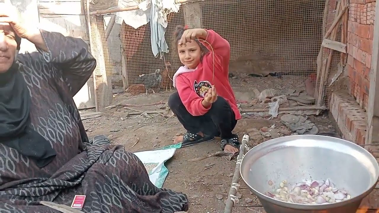 #البامية على طريقة طبخ زمان على الكانون 