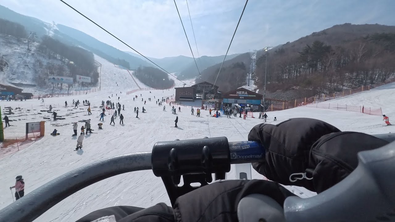 액션캠 풀영상 | 스키 초보 남편 하이원리조트 제우스3