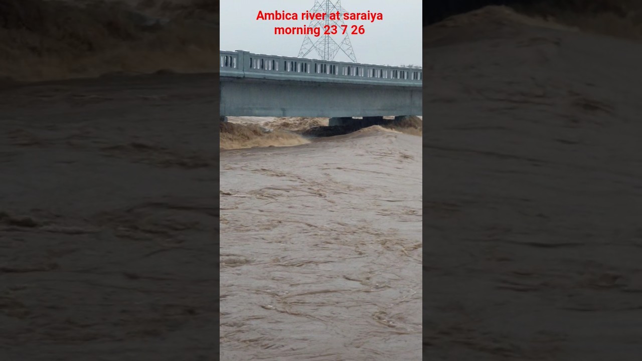 ambica river at saraiya#news#navsarinews #navsarinewschannel #rain