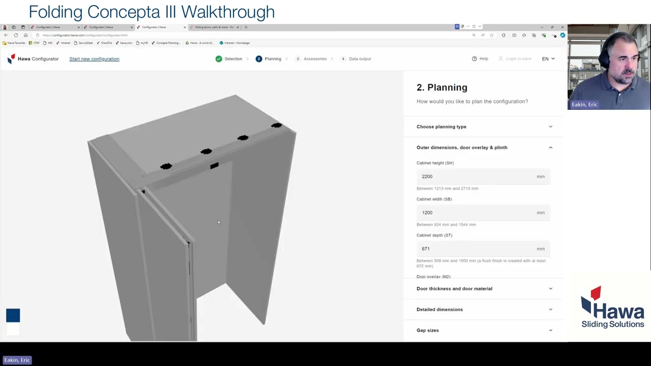 Folding Concepta III Configurator Walkthrough