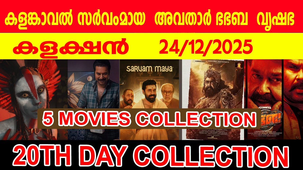 കളങ്കവൽ  സർവംമായ ഭഭബ വൃഷഭ കളക്ഷൻ|KALAMKAVAL 20TH DAY COLLECTION|BHABHABA COLLECTION|