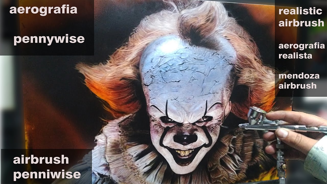 AIRBRUSH PENNYWISE/AEROGRAFIA PENNYWISE/AIRBRUSH IT/AEROGRAFIA ESO/COMO DIBUJAR A PENNYWISE