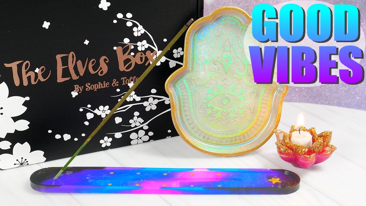 GOOD VIBES ONLY! Sophie & Toffee June Elves Box Unboxing | Holographic Relaxation | Resin Art
