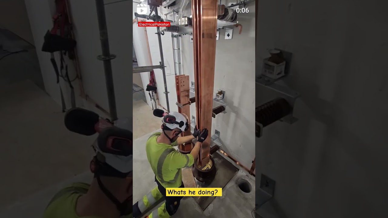 busbar line installation - 3 phase busbar 