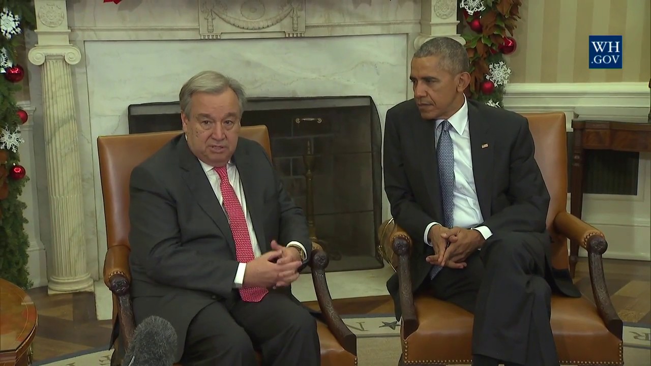 President Obama and UN Secretary General Guterres