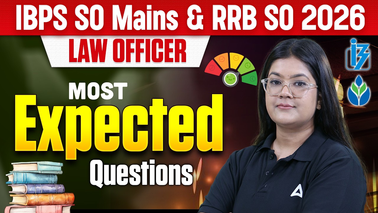 IBPS SO Mains & RRB SO 2026 | Law Officer Most Expected Questions | By Adv Diksha Singh