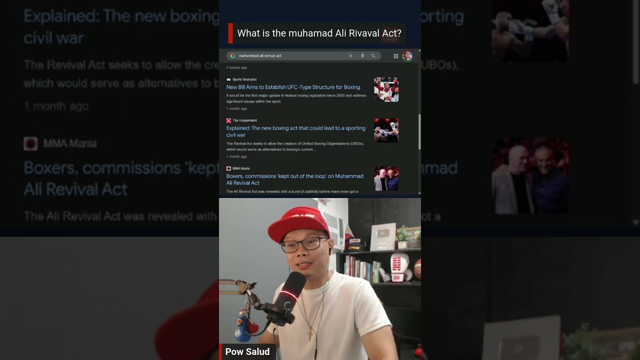 Ano ang  Muhammad Ali American Boxing Revival Act? Agree ka ba dito?