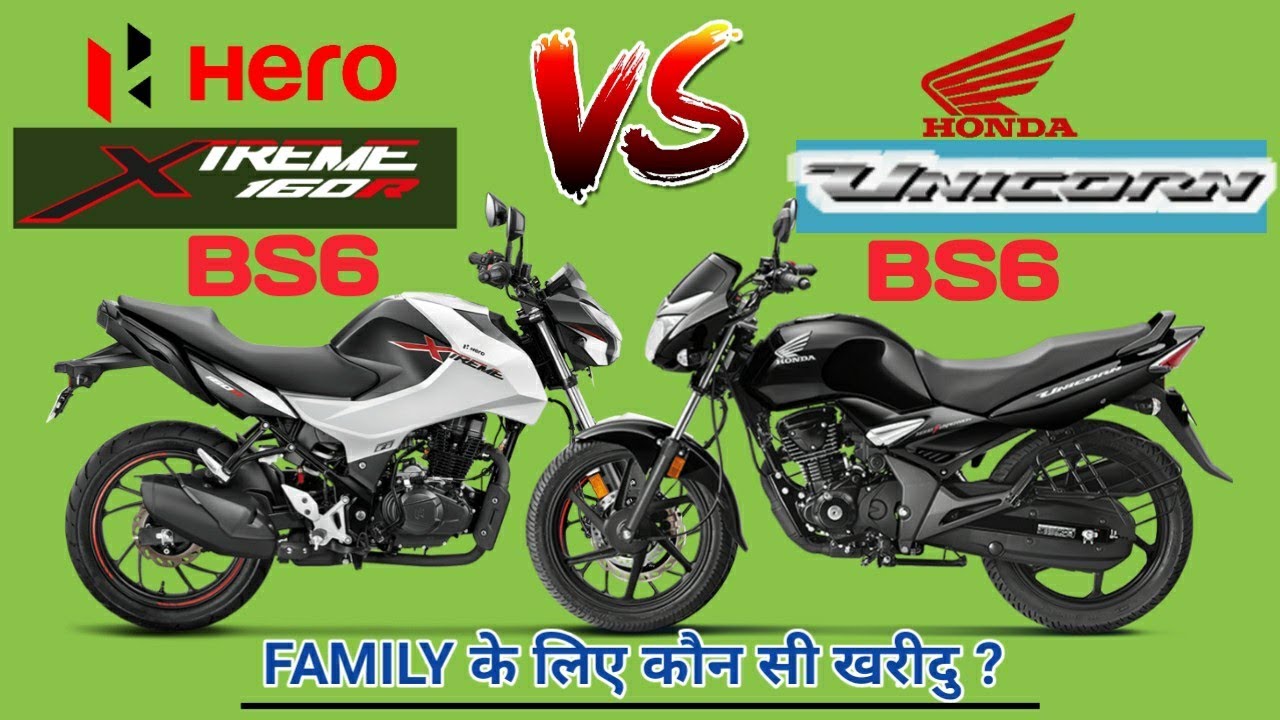 Hero Xtreme 160R Vs Honda Unicorn 160 BS6 2020 | Family Bike? | Mileage | Top Speed | Price? |minute