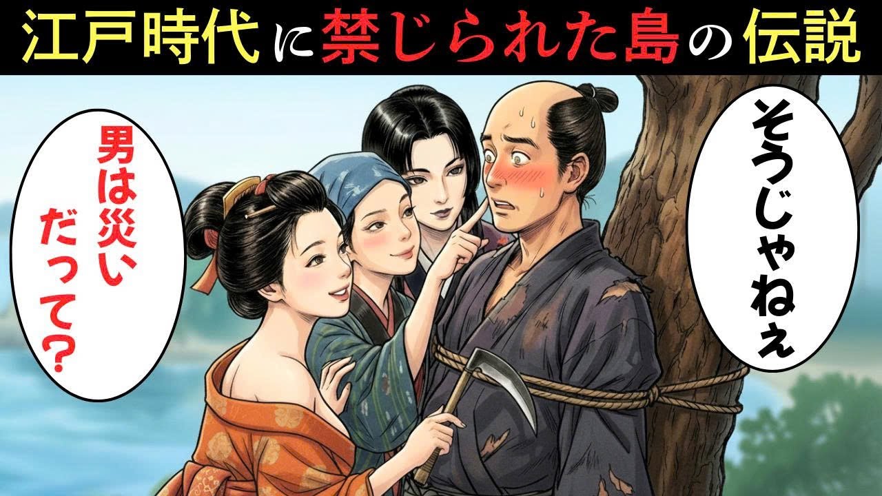 【江戸の伝説】女だけの楽園に迷い込んだ男。江戸に残る“男は災い”とされた禁じられた島の真実【江戸時代の庶民】【江戸好奇心】
