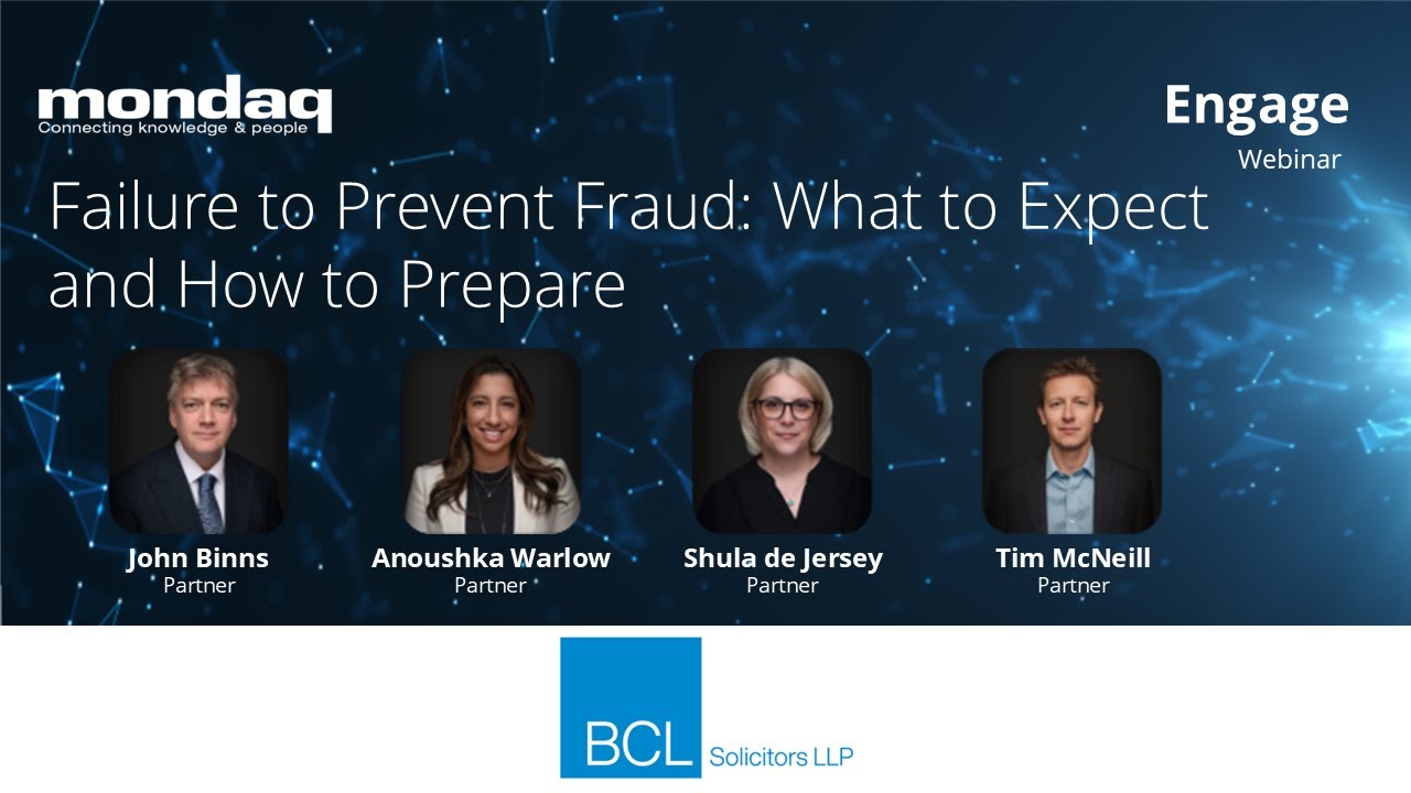 Webinar: Failure to Prevent Fraud - What to Expect and How to Prepare
