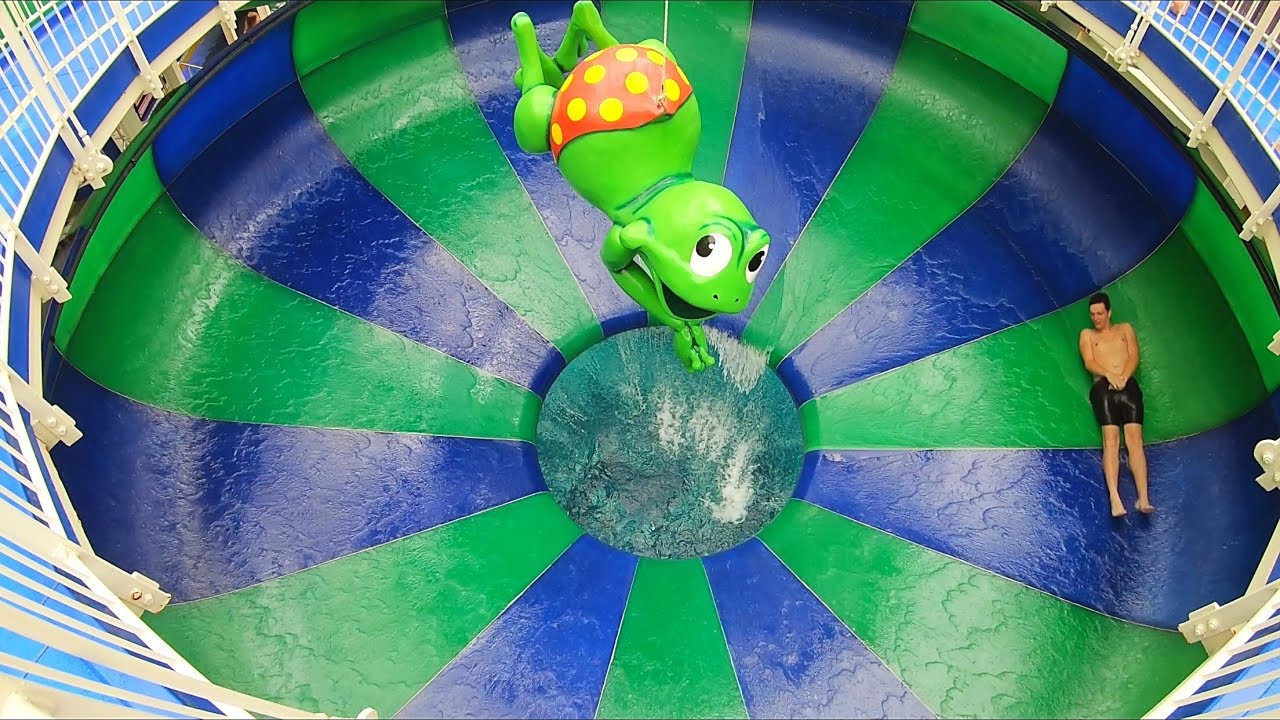 Cycloon Waterslide at the Tikibad Duinrell (Indoor Waterpark)