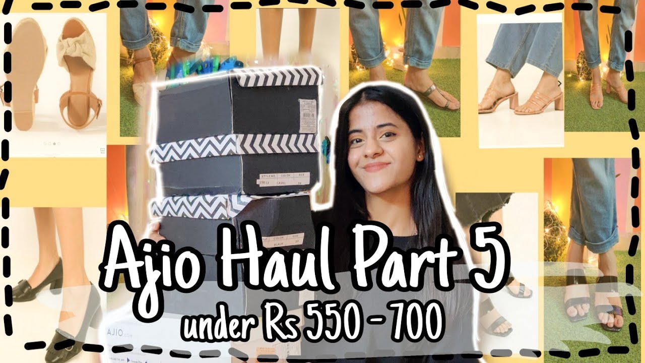 ||Ajio Sale Haul Part 5|| rs 500-700|heels | sandald |wedges|Tryon & Review#ajio#haul #salehaul