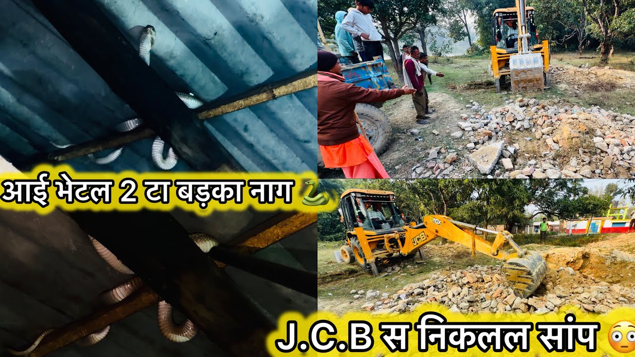 आई भेटल 2 टा नाग 🐍 J.C.B स निकलल सांप 😳