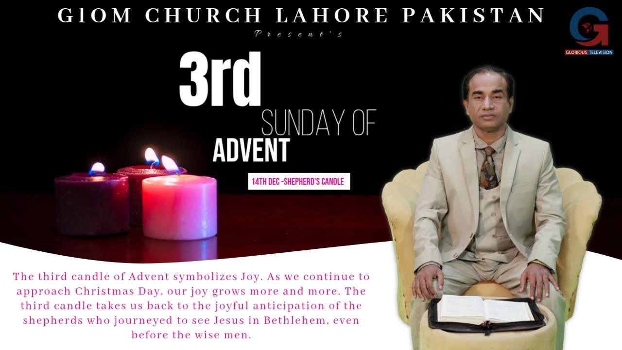 3rd Advent Sunday message ll Rev.Sahil Younas Yousaf ll Glorious Television