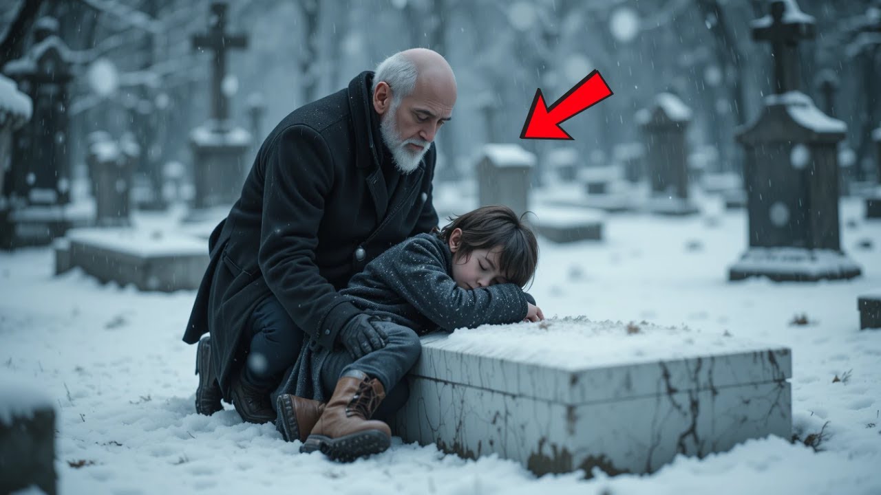 Un père riche découvre un enfant sur la tombe de sa femme : « Je voulais juste la revoir… »