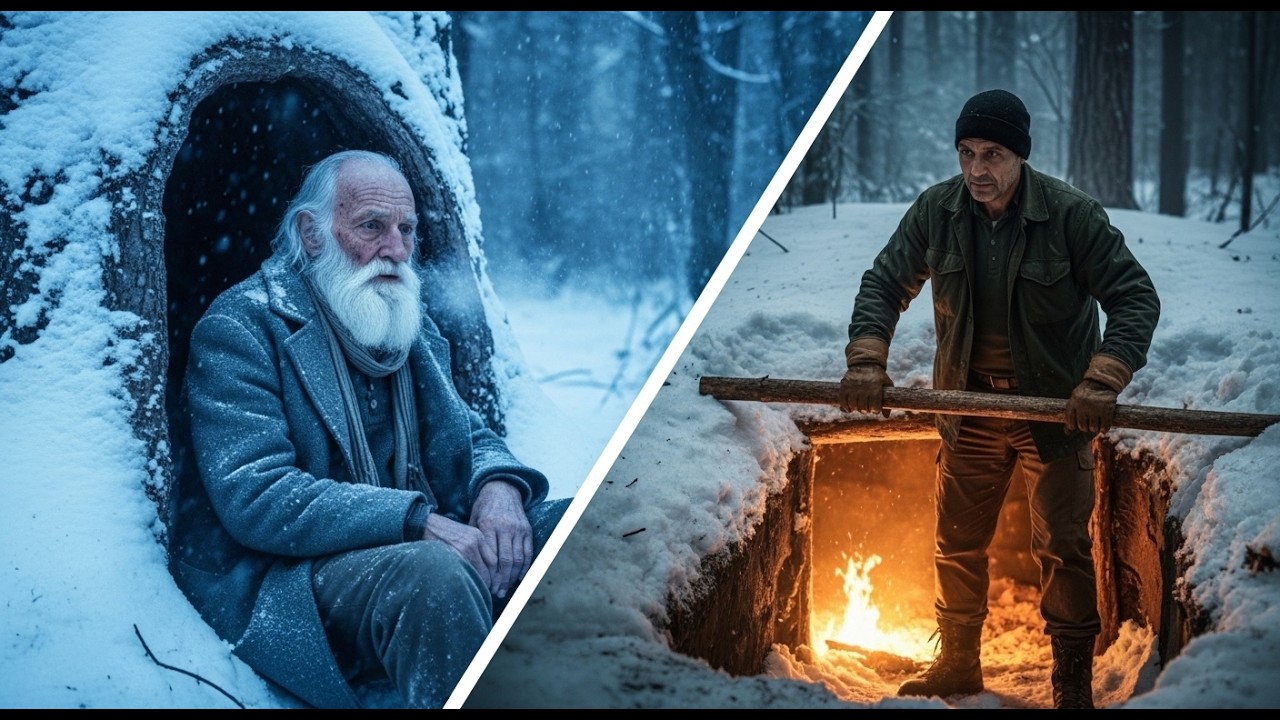 [No one noticed the old man freezing, until a quiet builder raised a shelter overnight]
