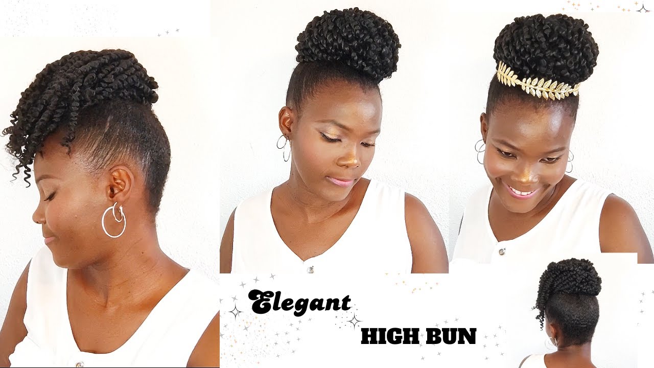The Simplest and Elegant BUN on Short 4C Natural Hair / Protective Hiairstyle