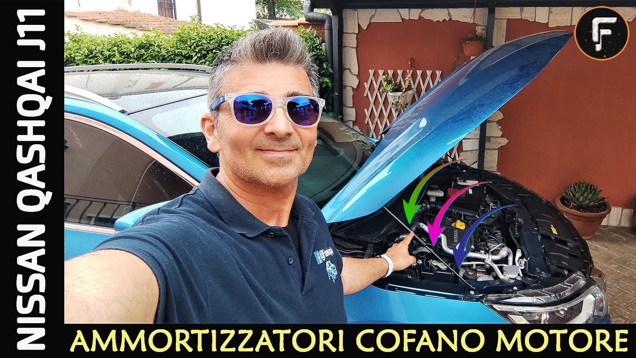 Nissan Qashqai J11 Installazione ammortizzatori cofano motore ⚙️ (Tutorial)