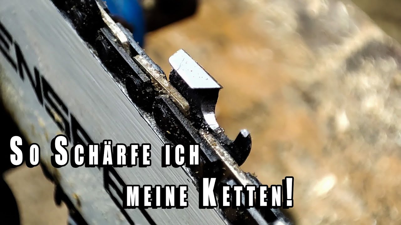 Zwei Möglichkeiten Sägekettenschärfen / Mit Feile und Schleifgerät /Ketten Schärfen /