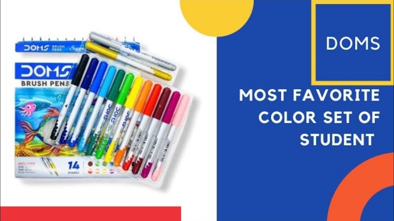 Unboxing of Doms Brush Pen | Best Selling Product | Favorite color set of Student & Kids