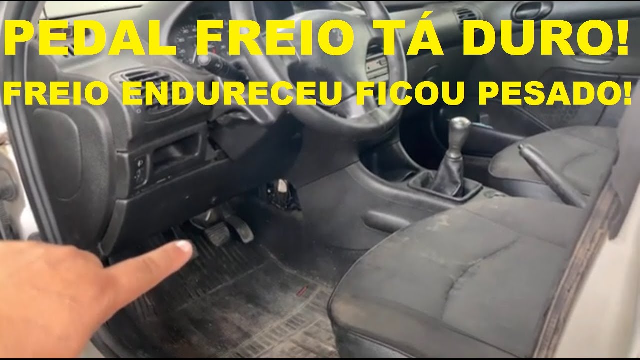 CARRO FALTOU FREIO PEDAL FICOU DURO PESADO COM CARRO EM MOVIMENTO PEUGEOT  106 205 206 207 307 308!!