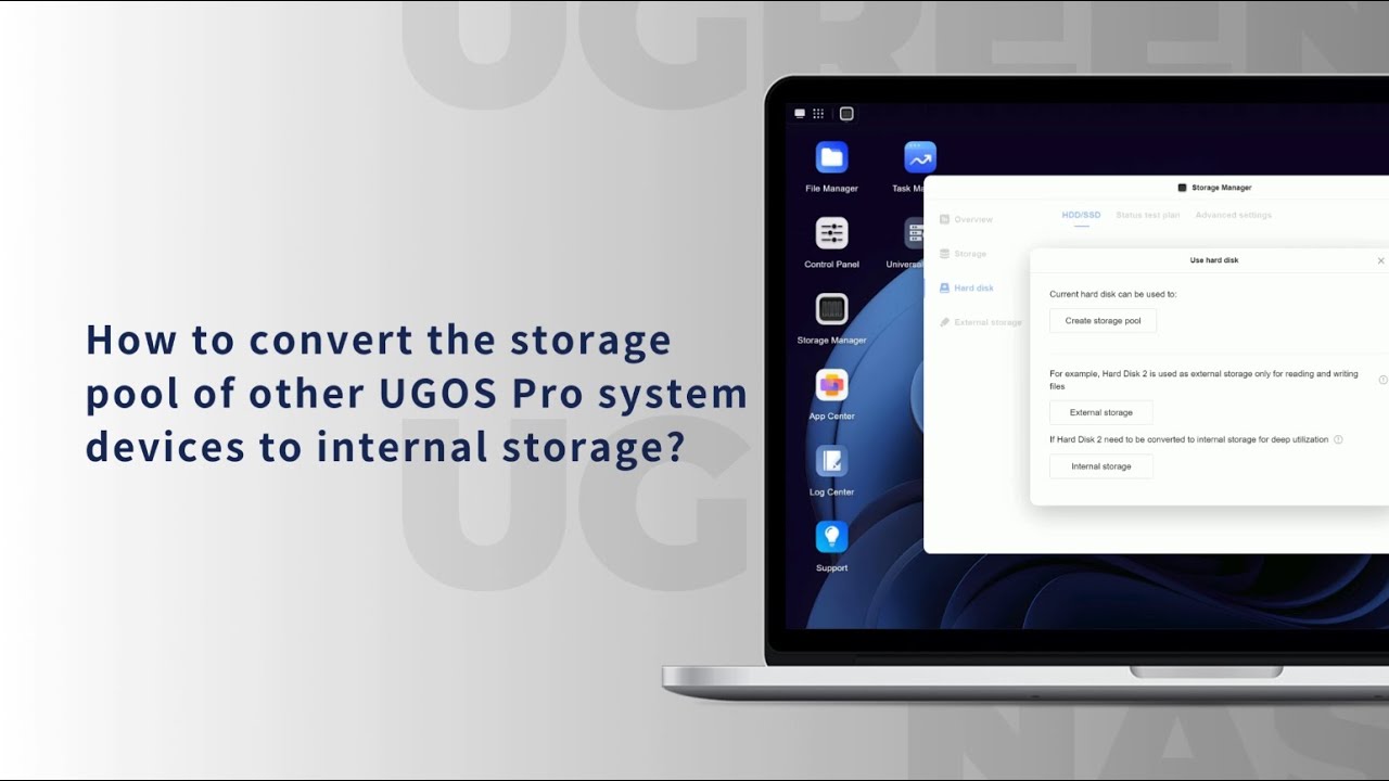 UGREEN NASync Tutorial Series - Convert the storage of other UGOS Pro devices to internal storage