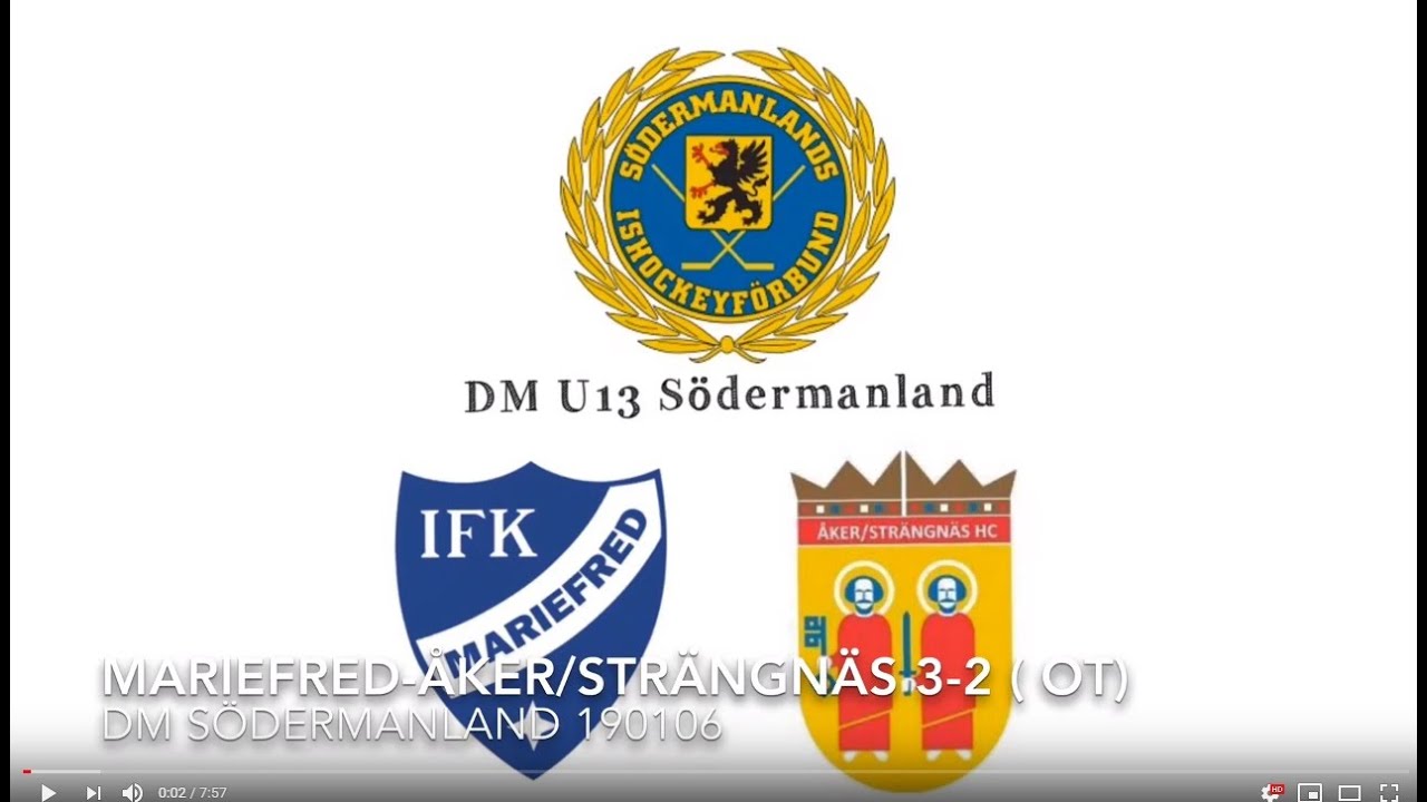 Mariefred - Åker/Strängnäs 3-2 OT (DM U13 Södermanland)