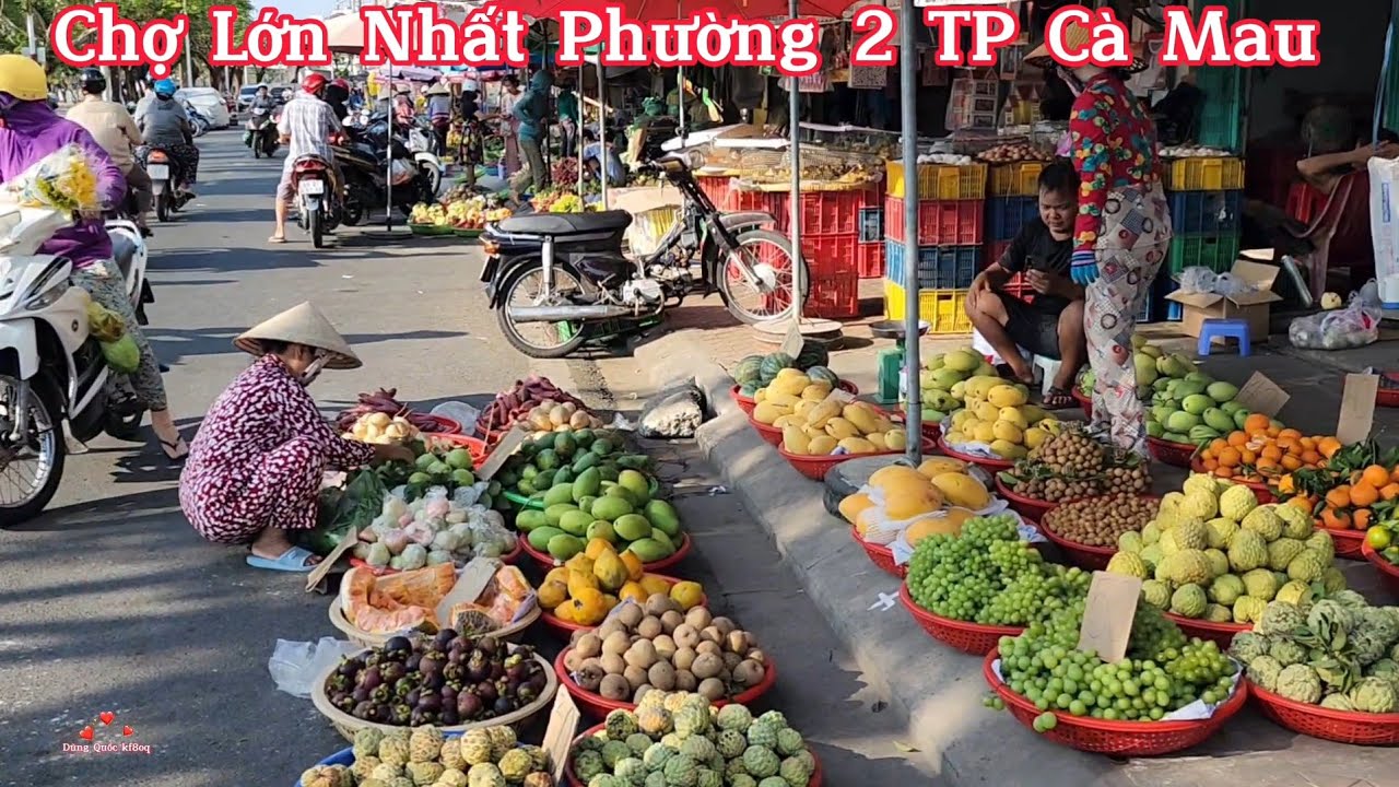 Chợ Trung Tâm Phường 2 Thành Phố Cà Mau Mua Bán Nhộn Nhịp Vô Cùng.