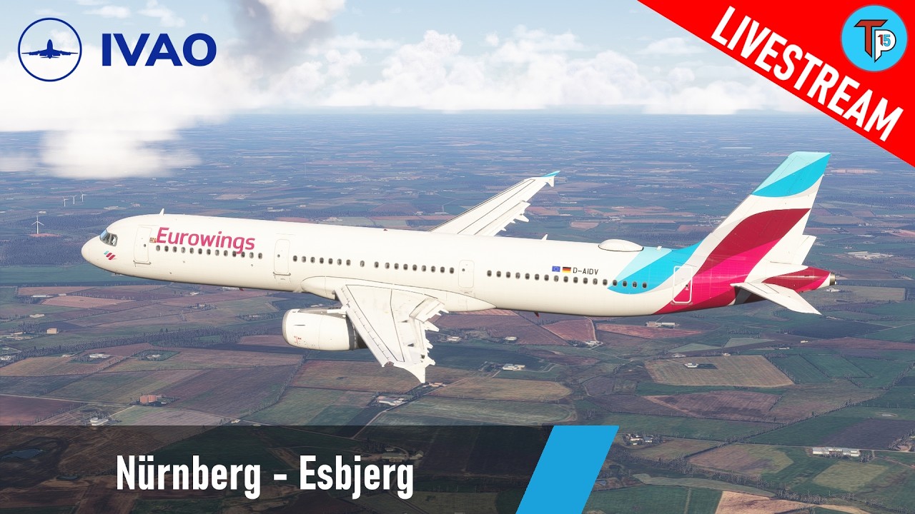 Flight Simulator 2024 | Nürnberg - Esbjerg (EDDN - EKEB) | Airbus A321 | Eurowings | IVAO