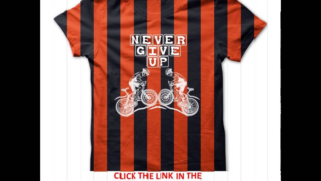 Never Give Up Cycling Motivation and Inspiration T-Shirt